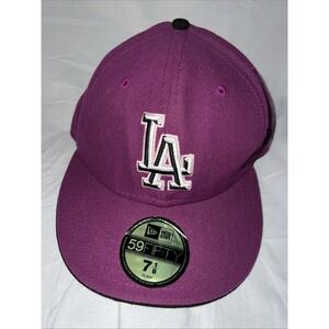 Men's Los Angeles Dodgers New Era Grape Purple 59FIFTY Fitted Hat 7 1/8 Cap LA